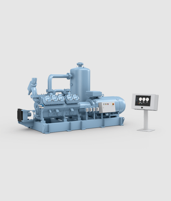 Factory-assembled packaged reciprocating compressor units