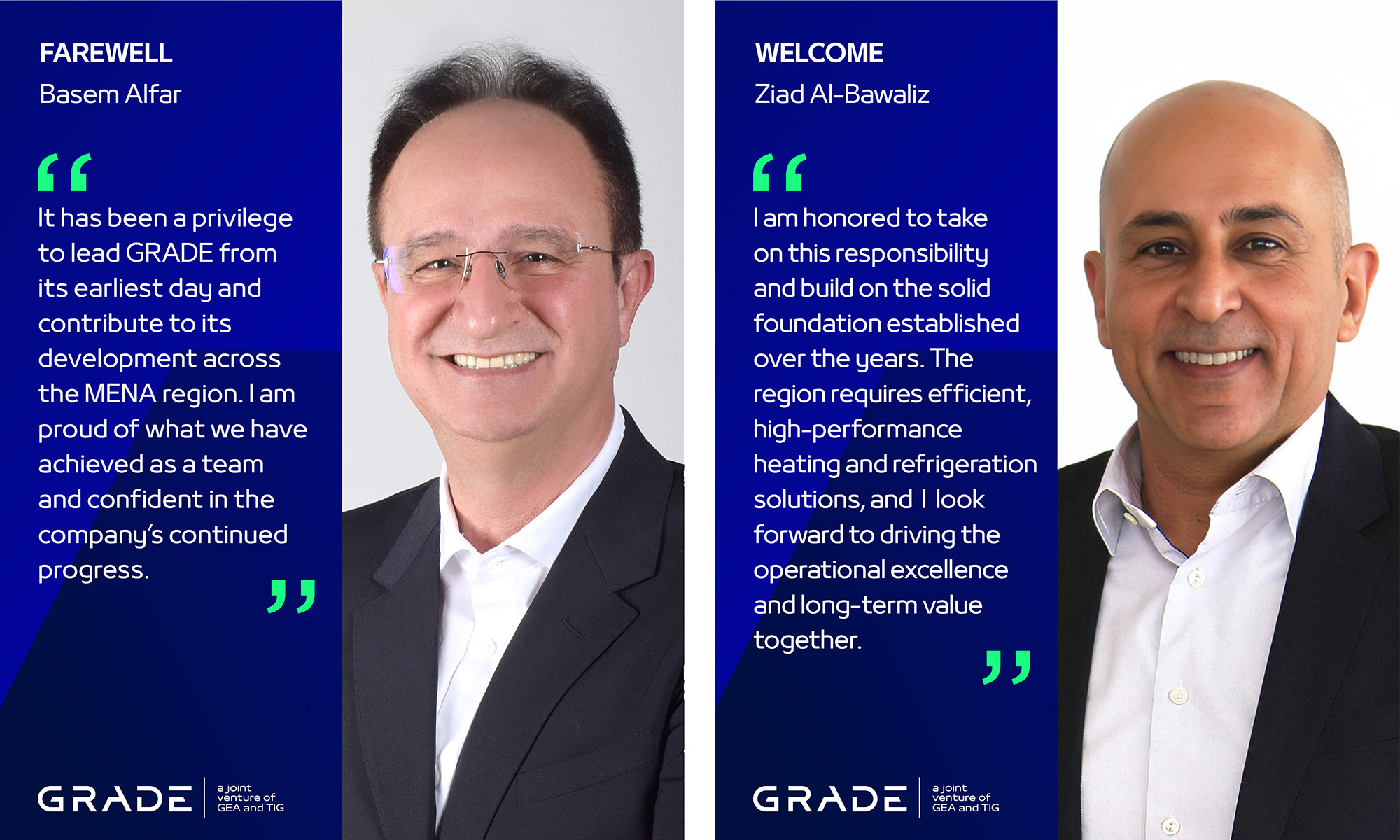 GRADE announces leadership transition