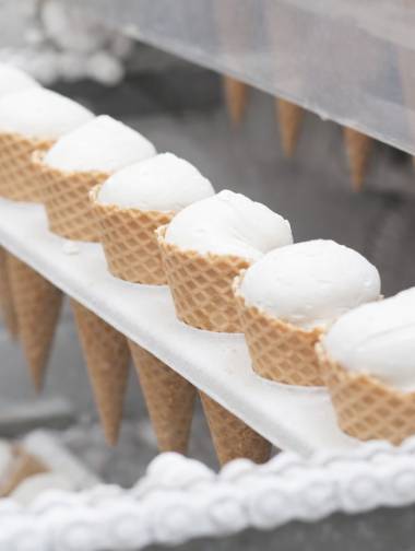 Ice cream hardening