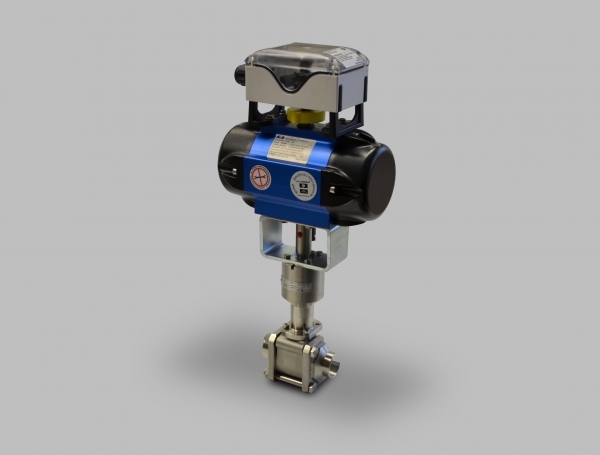 KVE/KVP ball valves with electric or pneumatic actuators