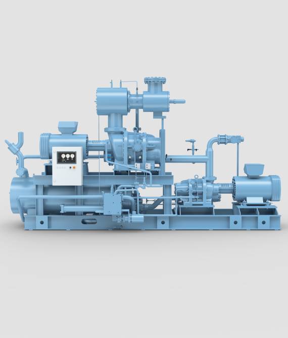 Two-stage screw compressor packages for demanding cooling conditions