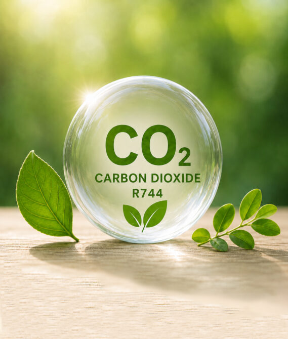 Compact cooling with carbon dioxide